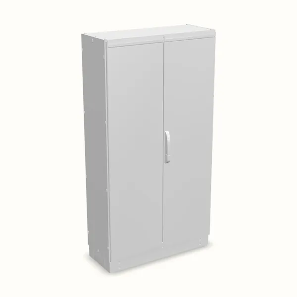 Armario modular NEO, doble puerta, sin placa de montaje 1800×1000×400, vista de tres cuartos