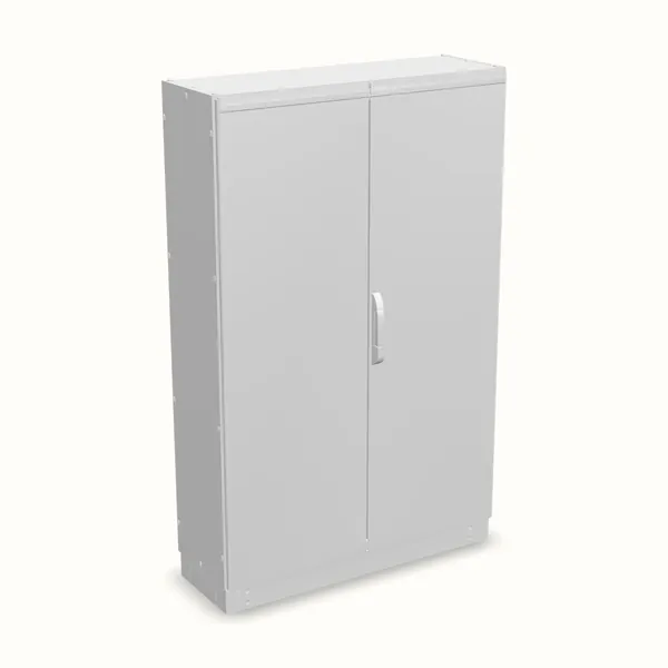 Armario modular NEO, doble puerta, sin placa de montaje 1800×1200×400, vista de tres cuartos