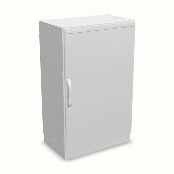 Armario modular NEO, puerta ciega, sin placa de montaje 1200×800×500, vista de tres cuartos