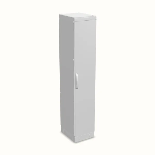 Armario modular TEOS Plus+, puerta ciega, sin placa de montaje 2000×400×500, vista de tres cuartos