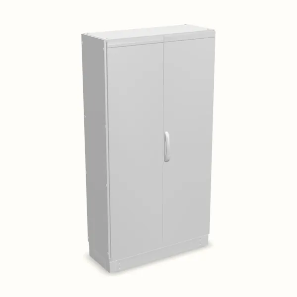Armario modular TEOS Plus+, doble puerta, sin placa de montaje 1800×1000×400, vista de tres cuartos