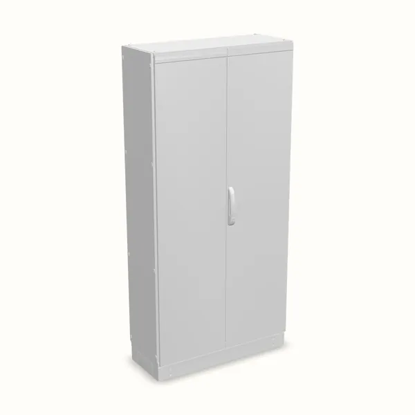 Armario modular TEOS Plus+, doble puerta, sin placa de montaje 2000×1000×400, vista de tres cuartos