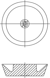 6052PU · Membrana para válvula de escape, dibujo acotado del catálogo de Aignep