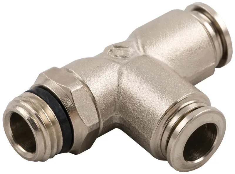57223 · Racor a T orientable macho lateral cónico (short), foto del catálogo de Aignep