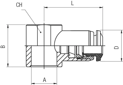 85500 · Anillo orientable simple, dibujo acotado del catálogo de Aignep