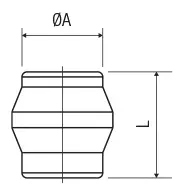 13780 · Tapón para racores universales, dibujo acotado del catálogo de Aignep
