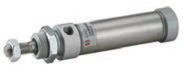 MFX · Minicilindro ISO 6432 de tapa plana, alimentación axial, foto del catálogo de Aignep