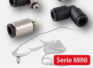 Racores automáticos MINI de tecnopolímero, foto de Aignep